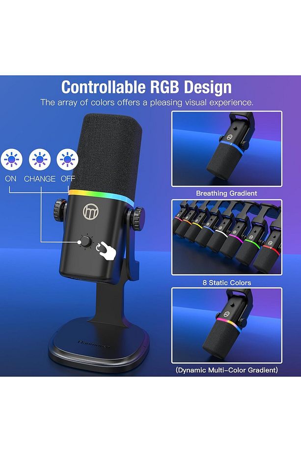 Profesyonel Stüdyo Mikrofon Kayıt Condenser Masaüstü Canlı Yayın Mikrofonu KD8 - 3