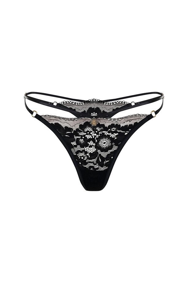 Sensure Siyah Dantelli String - 1