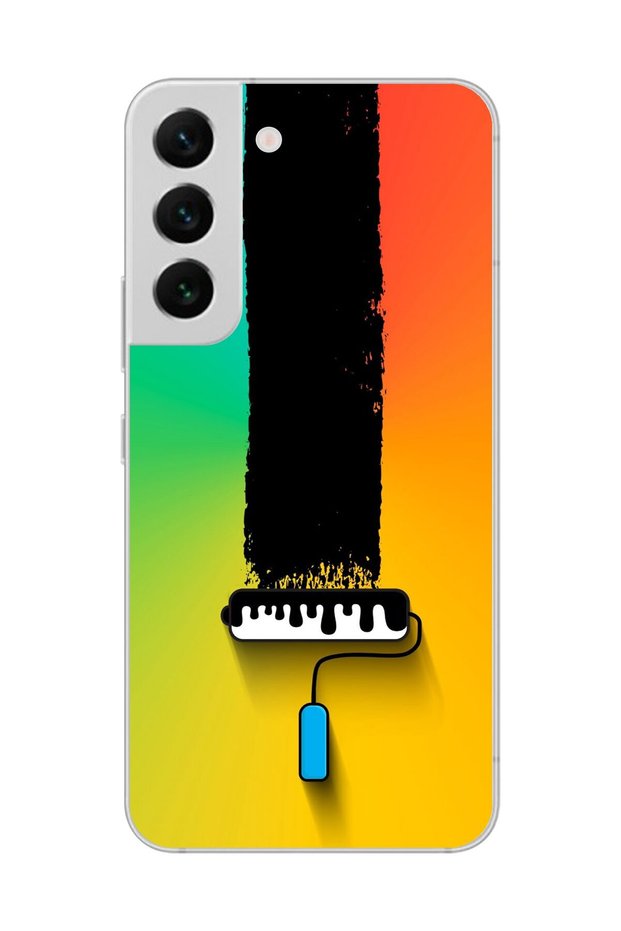 حافظة شفافة متوافقة مع هاتف Samsung Galaxy S22+ مع تصميم اللون 1