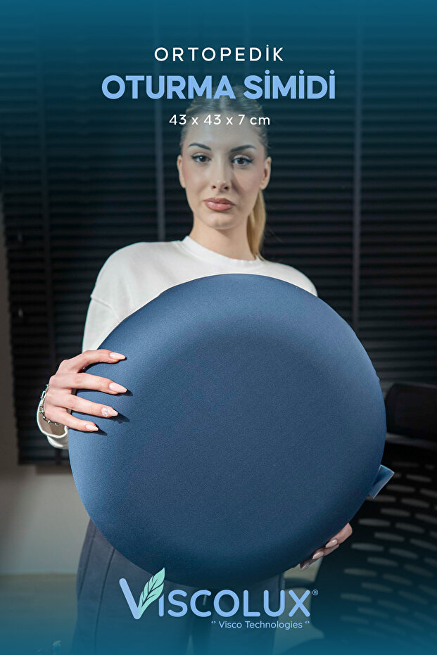 حلقة جلوس لتقويم العظام - وسادة مريحة بعد الولادة من فيسكو باللون الأزرق