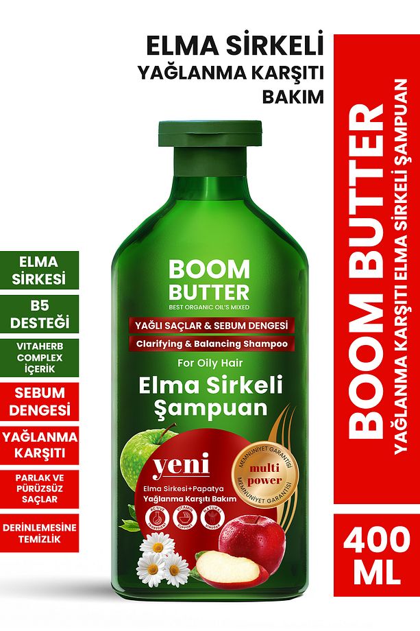 Yağlanma Karşıtı Elma Sirkeli Şampuan 400 ML - 1