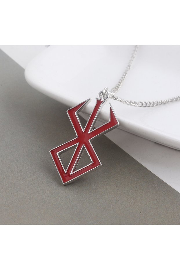 N00432 Anime Berserk Symbol Logo Necklace Trendy Fashion Guts Sword Logo Pendants Cosplay Jewelry De