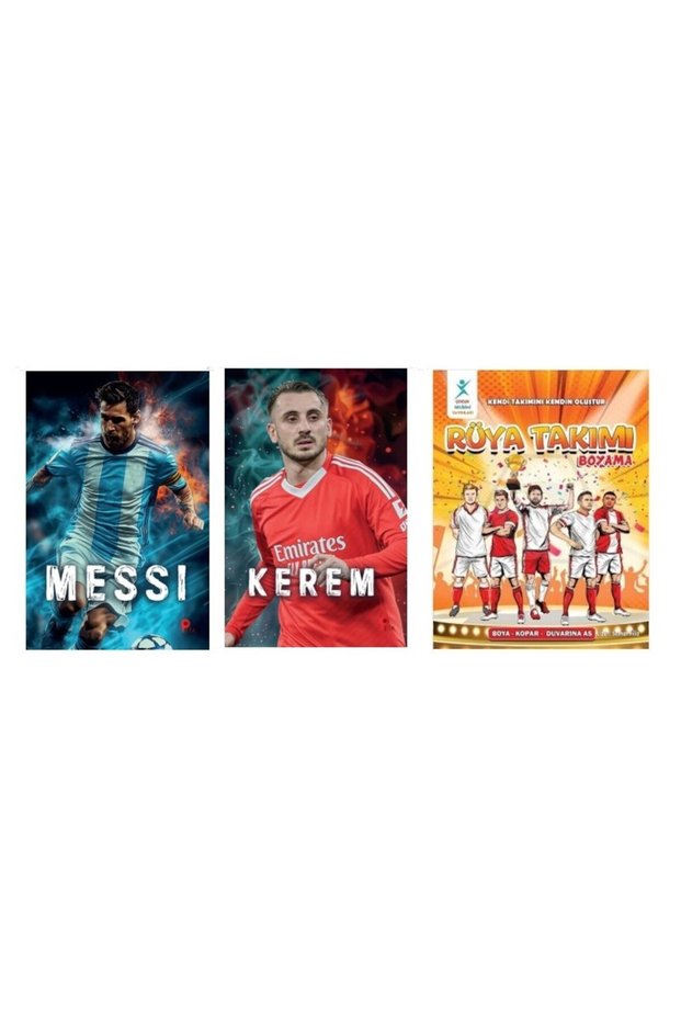 Set Lionel Messi - Kerem Aktürkoğlu - Dream Team Coloring Book (with Poster and Bookmark Gift)