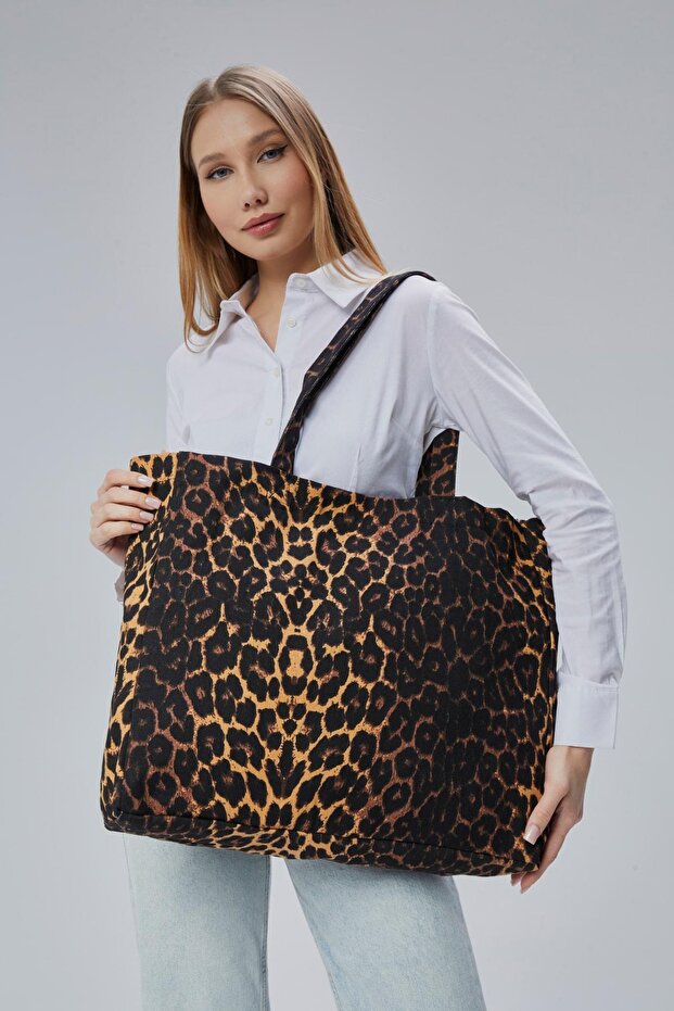 Passable Leopard Pattern Large Size Bag - 1