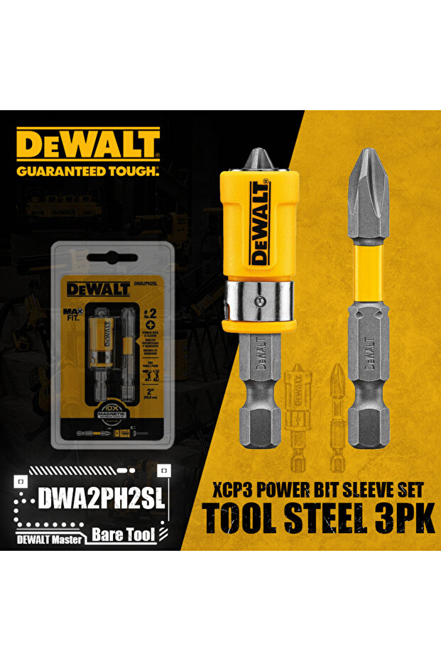 ديوالت DWA2PH2SL قطعة واحدة، طقم أكمام لقم الطاقة XCP3 من ديوالت DWA2PH2SL، ماكس فيت فيليبس # 2 S X 2" L S2 Too