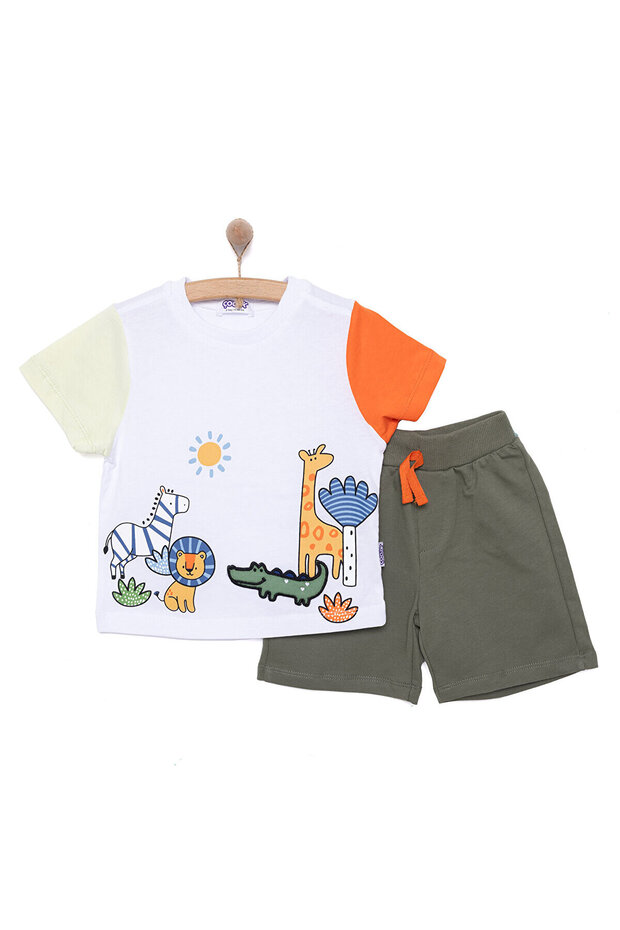 Fun World 3D Erkek Tshirt-Şort Erkek Bebek - 1
