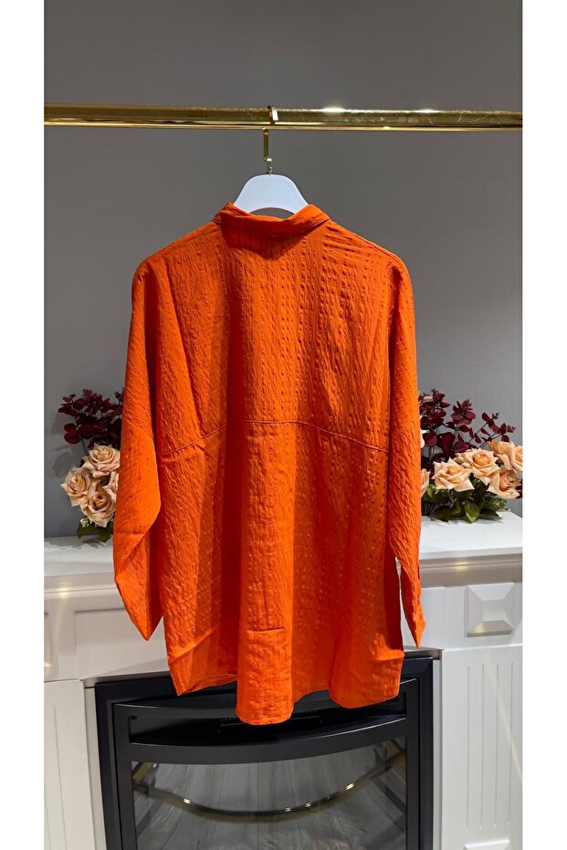 Gömlek-OVERSİZE - Narçiçeği - 4