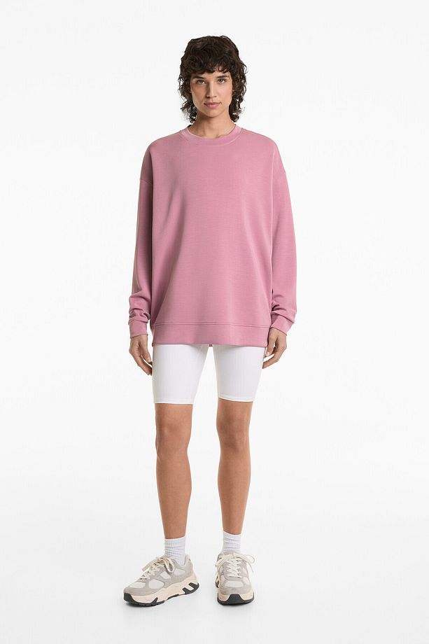 Modal içeren soft touch uzun sweatshirt - 2
