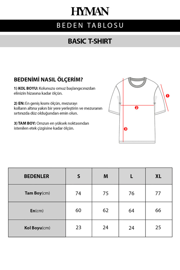 Ανδρικό μπλουζάκι Basic Oversize 100% βαμβάκι - 6