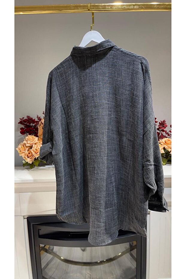 Gömlek-OVERSİZE - Füme - 6