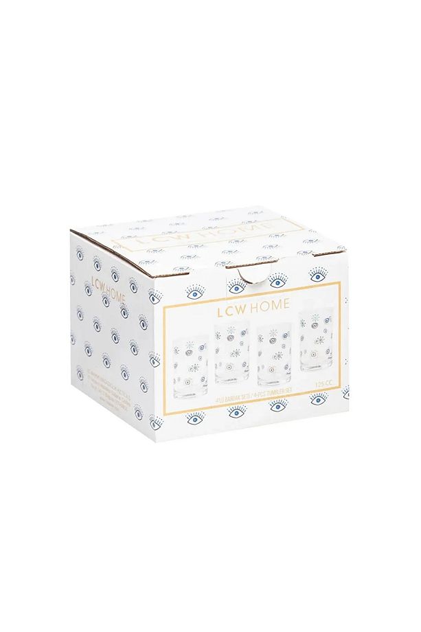 Kahve Yanı Su Bardağı Seti 4'lü - 125 ml - 2