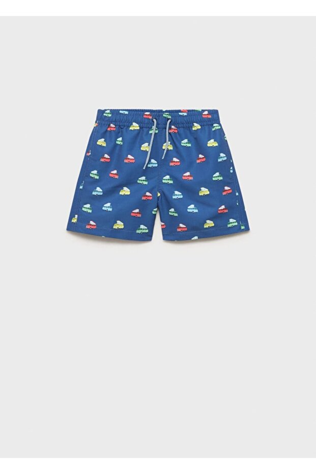 Desenli şort mayo - 1