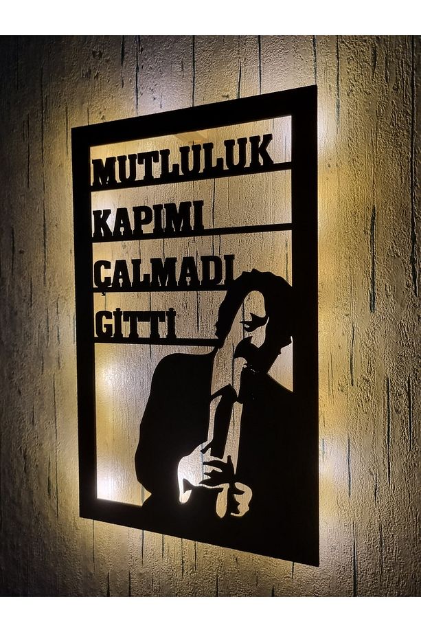 Müslüm Gürses Led Işıklı Tablo Mutluluk Kapımı Çalmadı Gitti - 3