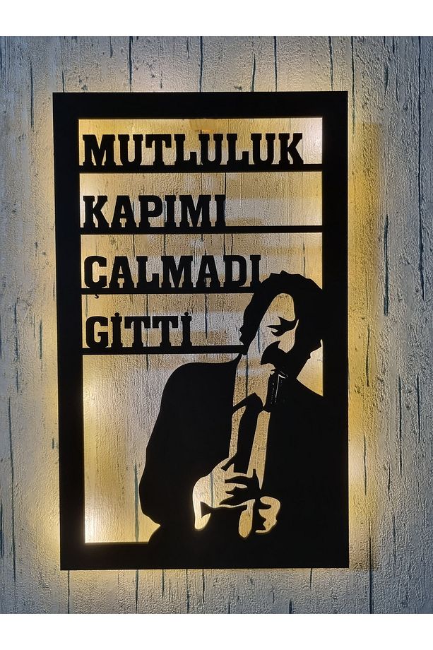 Müslüm Gürses Led Işıklı Tablo Mutluluk Kapımı Çalmadı Gitti - 1