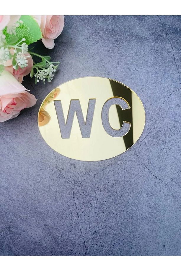 Pleksi Wc Levhası Tabelası Kapı Yönlendirme Tuvalet Lavabo Duvar Dekoru Kapı Süsü - 1