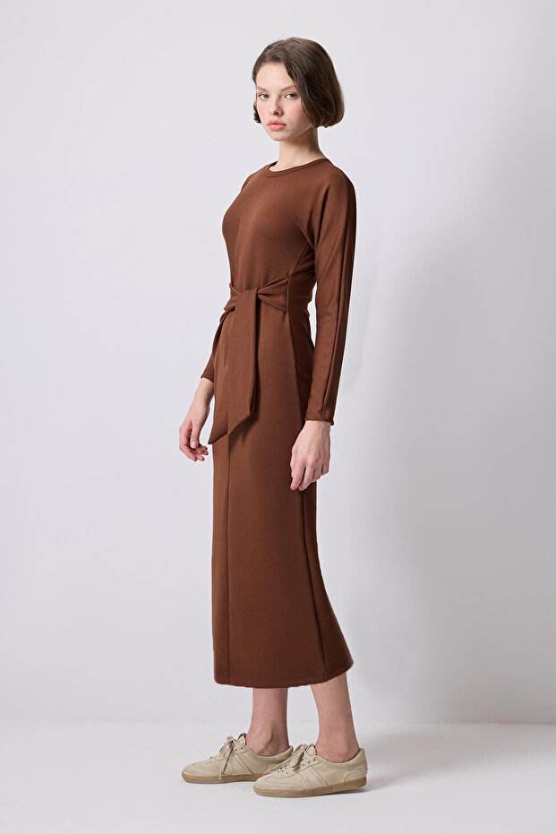 BAĞLAMALI ÇELİK ÖRME ELBİSE - 4