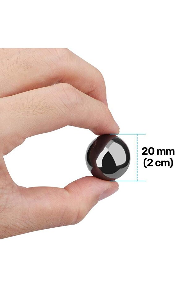 Bilye Şeklinde Manyetik Mıknatıs Stres Topu, Ø20 mm Stres Mıknatısı, Küre Mıknatıs - 10 Adet - 4