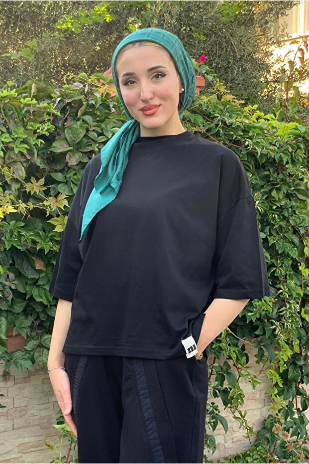 25Y7004 - SİYAH - ARA BOY BASIC TSHIRT - 2