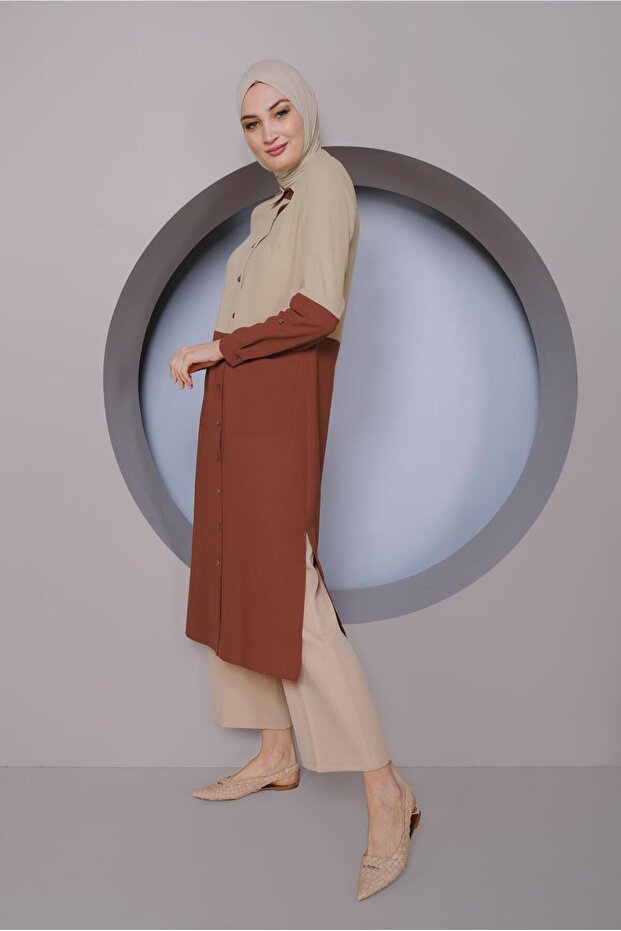 2 Color Tunics with Buttons 41391 - 2