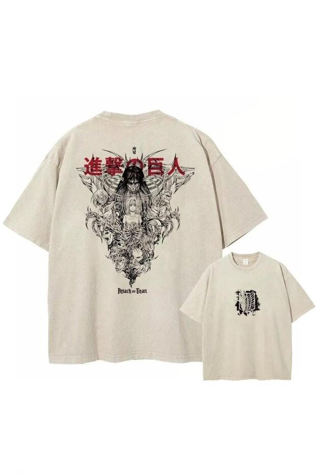 Beige Anime Attack on Titan Final Chapter Unisex T-Shirt