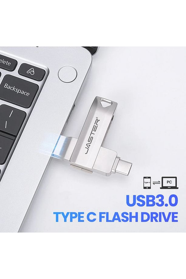 256gb.type-c Ve Usb 3.0 Hızlı Usb Flash Bellek Otg Çift Girişli Metal Sağlam Ve Orginal - 2