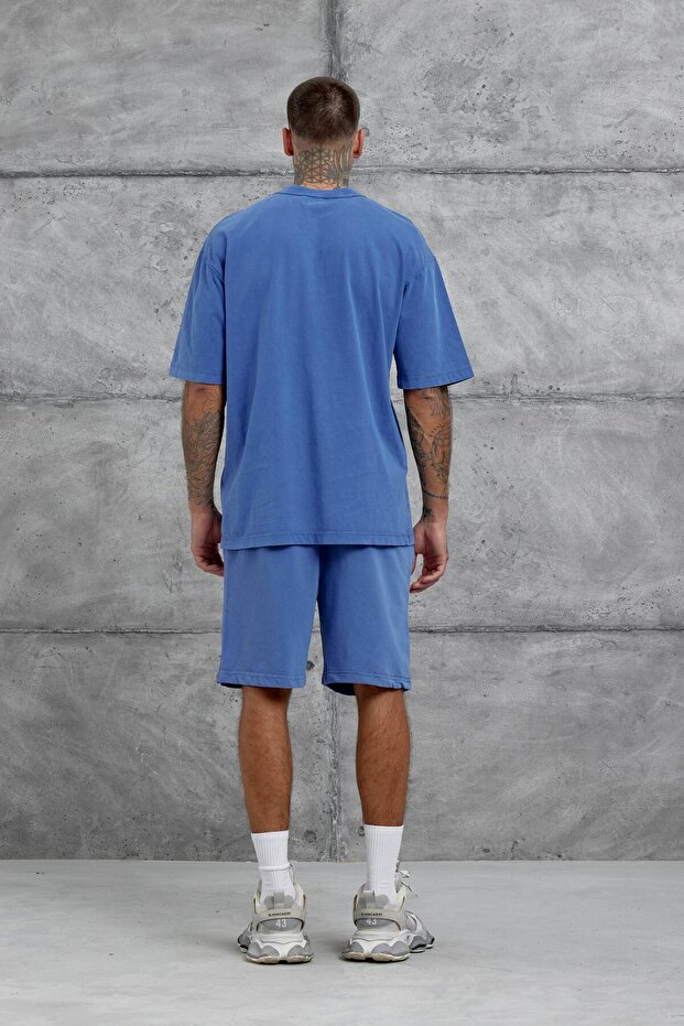Blue Basic Oversize Tshirt - 6