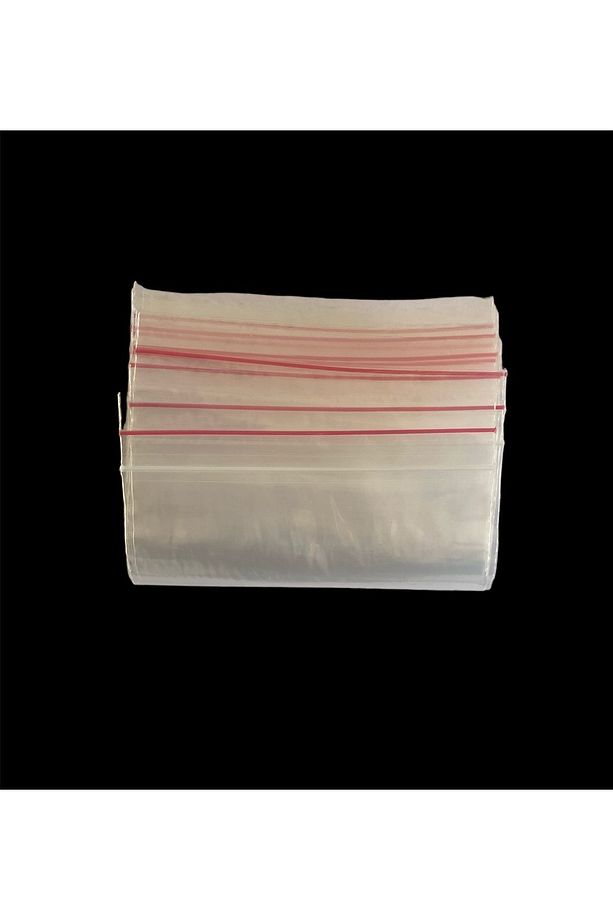 50 Adet 21X27 Cm Şeffaf Kilitli Poşet, Çerez Kuruyemiş Bakliyat Poşeti, Kilitli Torba - 5