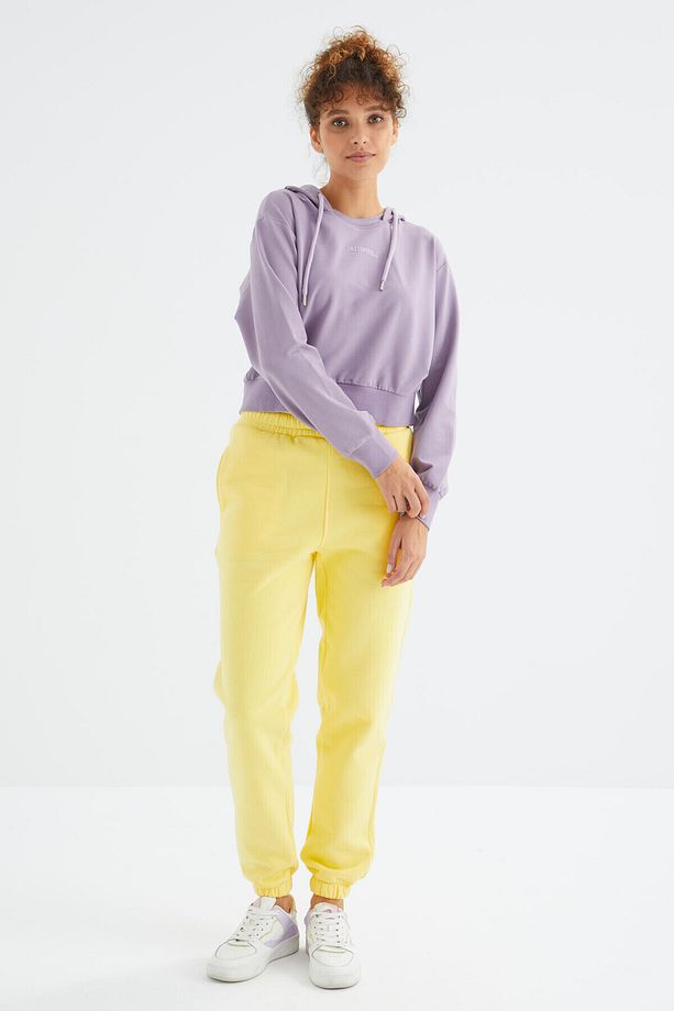 Limon Yüksek Bel Rahat Form Basic Jogger Kadın Eşofman Alt - 94624 - 6