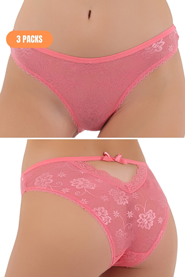 سراويل داخلية أساسية من القطن الممشط الناعم باللون الأحمر - 1