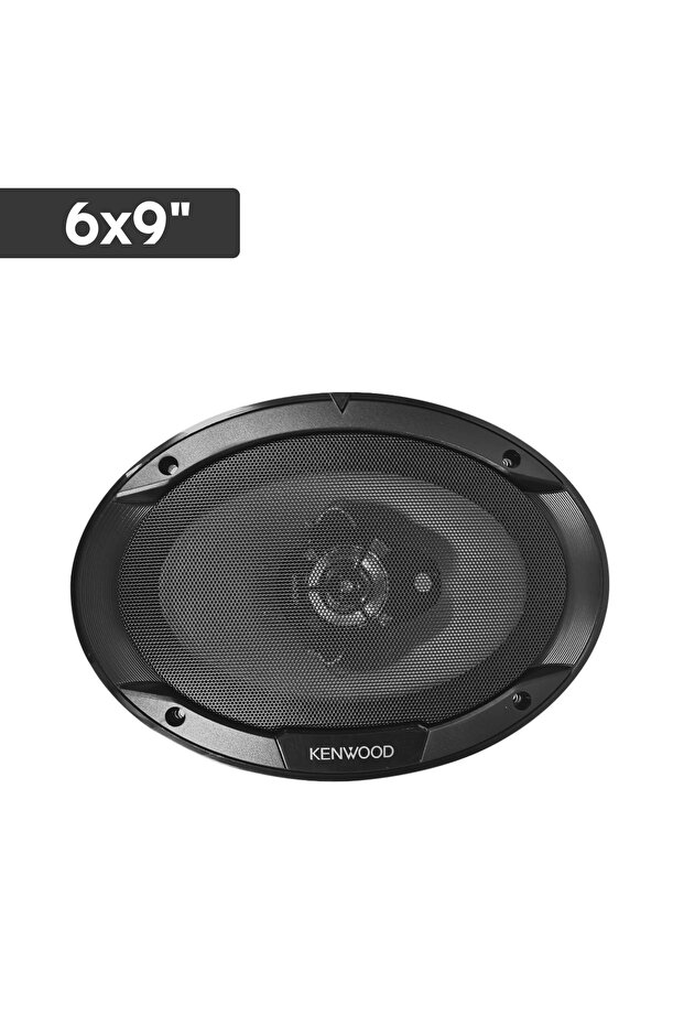 Kenwood 6x9" 3-Way Car Speaker, 400W Peak Power, 45W RMS, 2 Pcs Coaxial Flush Mount - 3