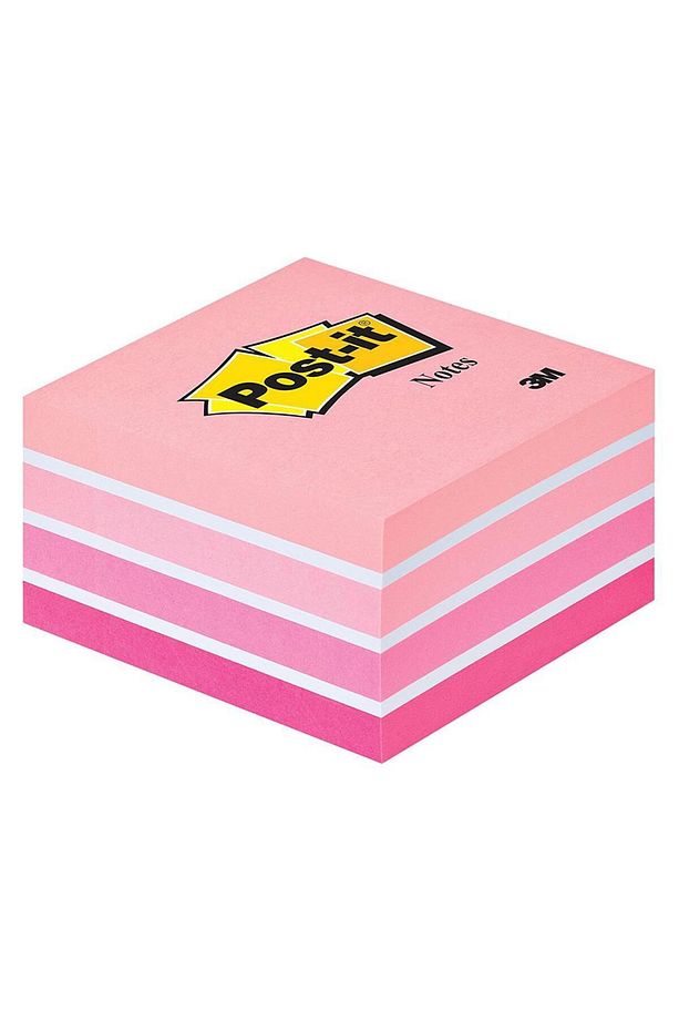 3m 2028p Yapışkanlı Not Kağıdı 76 X 76 Mm 450 Yaprak - Pembe Tonları - 1