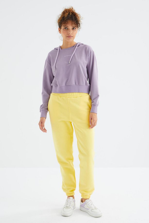 Limon Yüksek Bel Rahat Form Basic Jogger Kadın Eşofman Alt - 94624 - 7