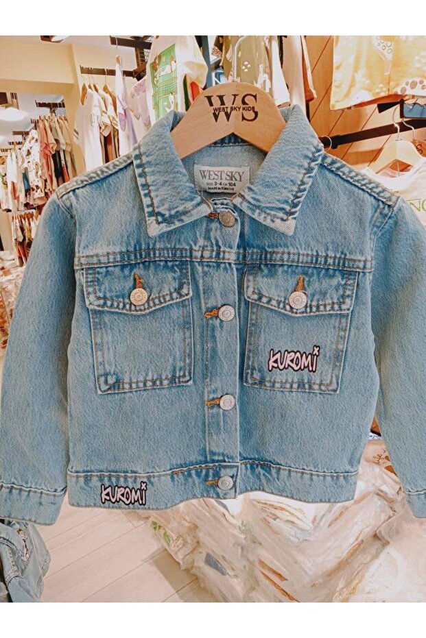 Kuromi Detaylı Denim Ceket - 1