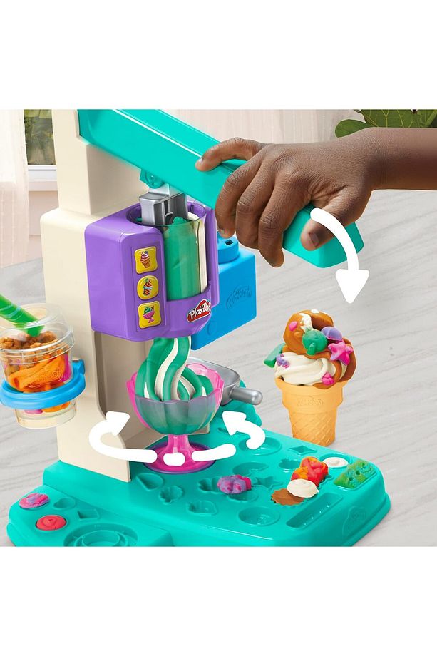 Gökkuşağı Dondurma Makinesi Oyun Seti Play-Doh Oyun Hamuru Eğlenceli - 3