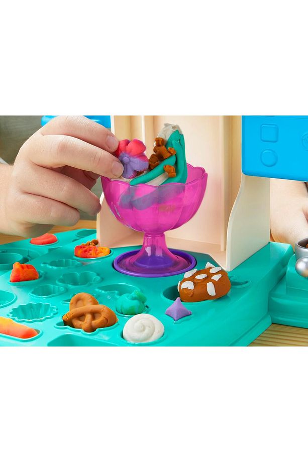Gökkuşağı Dondurma Makinesi Oyun Seti Play-Doh Oyun Hamuru Eğlenceli - 8