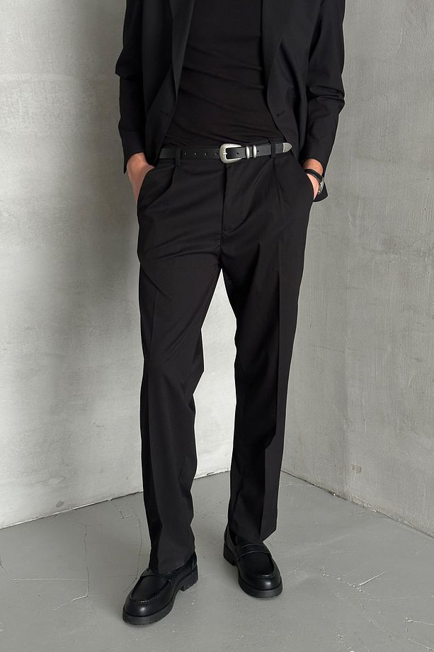 Erkek Tek Düğmeli Oversize Takım Elbise - 6