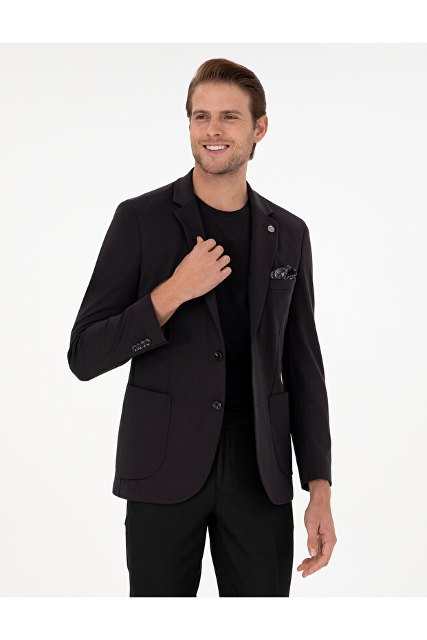 Black Extra Slim Fit Sports Jacket 50294108-Vr046