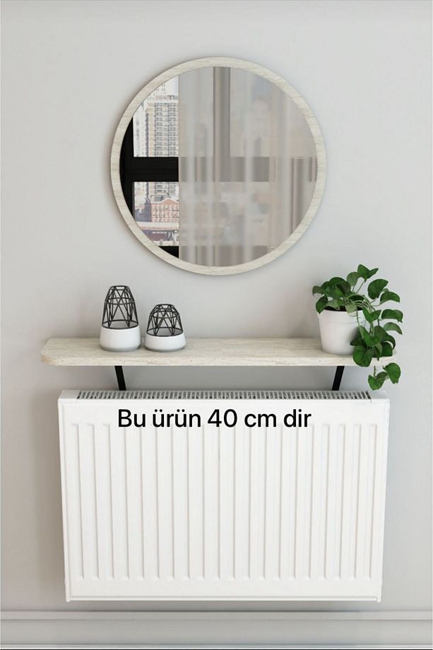 TRAVERTEN 40 CM OVAL PETEK ÜSTÜ RAF DRESUAR - 1