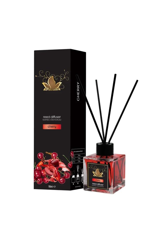 Odorizant camera Mozaic Cherry cu batoane, 100ml