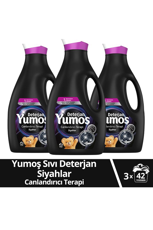 Sıvı Bakım Çamaşır Deterjanı Siyah Ve Koyu Renkli Giysiler Için 2520 ml 3 Adet - 1