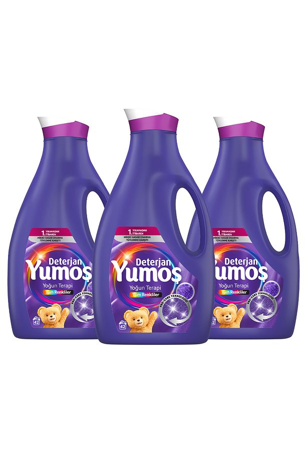 Yumoş Sıvı Deterjan Yoğun Terapi Tüm Renkliler İçin 2520 ml x3 - 3