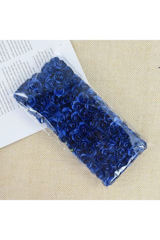 2 cm Kağıt Gül Mini Düğün Gelin Buketi Ev Dekorasyon Biblo & Vazo  Kapı Süsü Yapay Çiçek Gül 70 Adet - 1