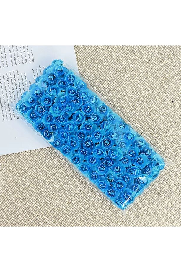 2 cm Kağıt Gül Mini Düğün Gelin Buketi Ev Dekorasyon Biblo & Vazo  Kapı Süsü Yapay Çiçek Gül 70 Adet - 1