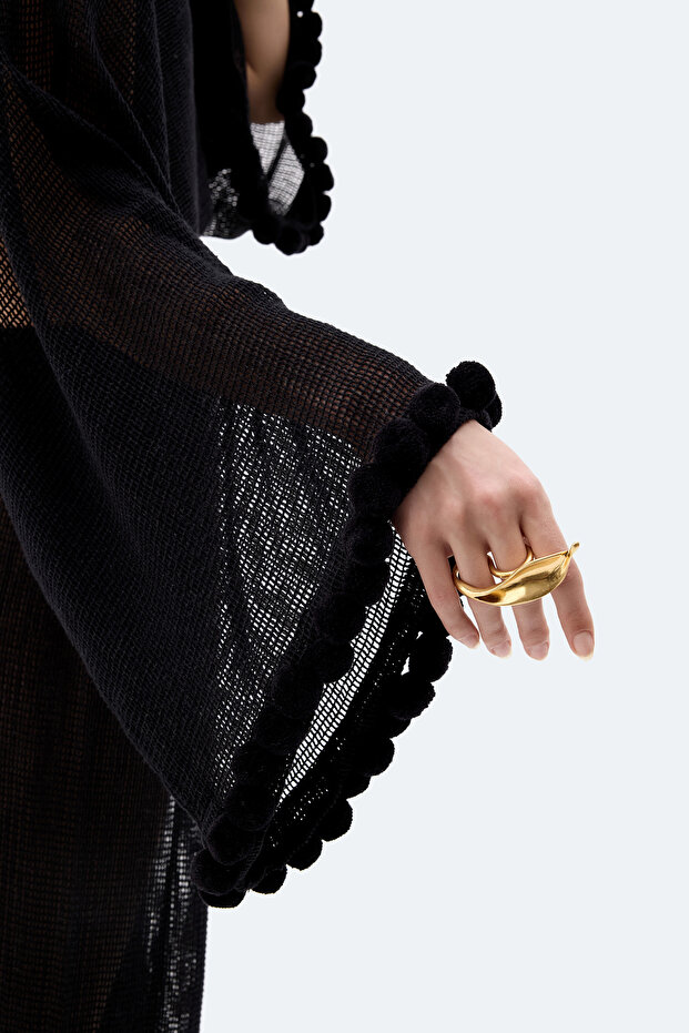 Siyah Kroşe Bluz - 3