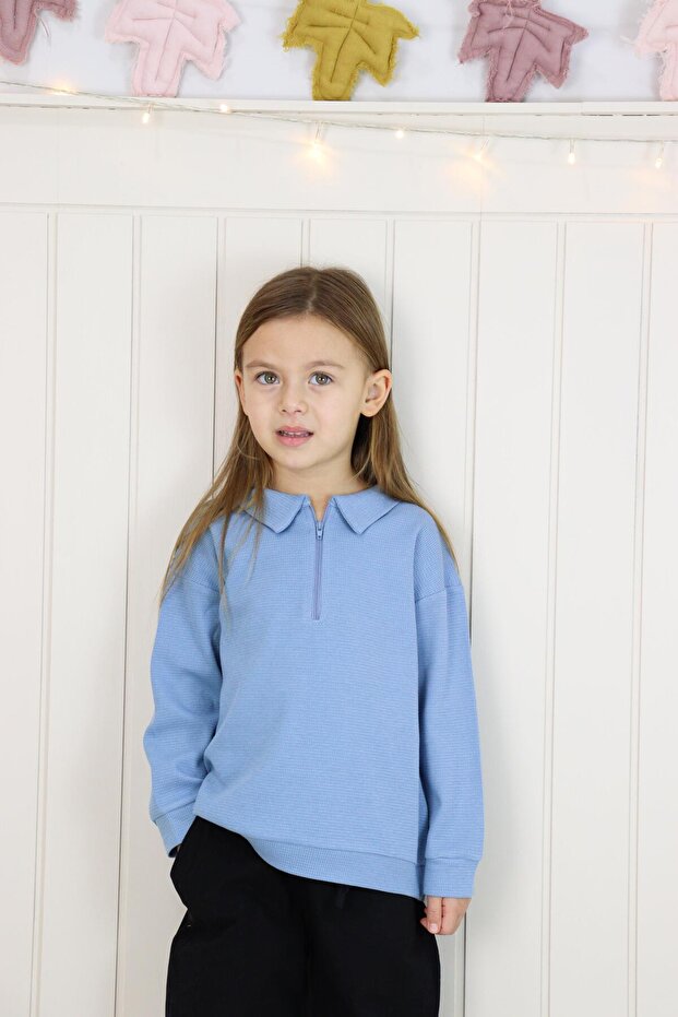 Waffle Theme Sweatshırt - 1