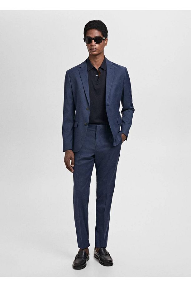 Regular kesimli mikro dokuma blazer ceket - 2
