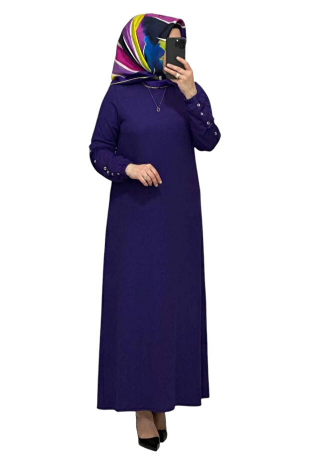 فستان من نسيج تويل بطول 140 سم - 2