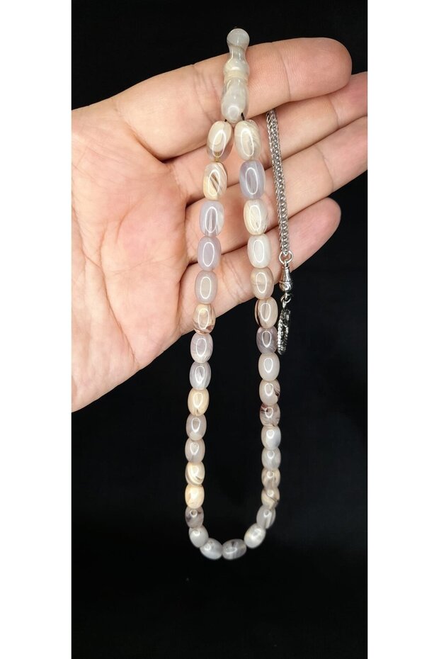 Fire Amber Prayer Beads Capsule Cut White Color T-346
