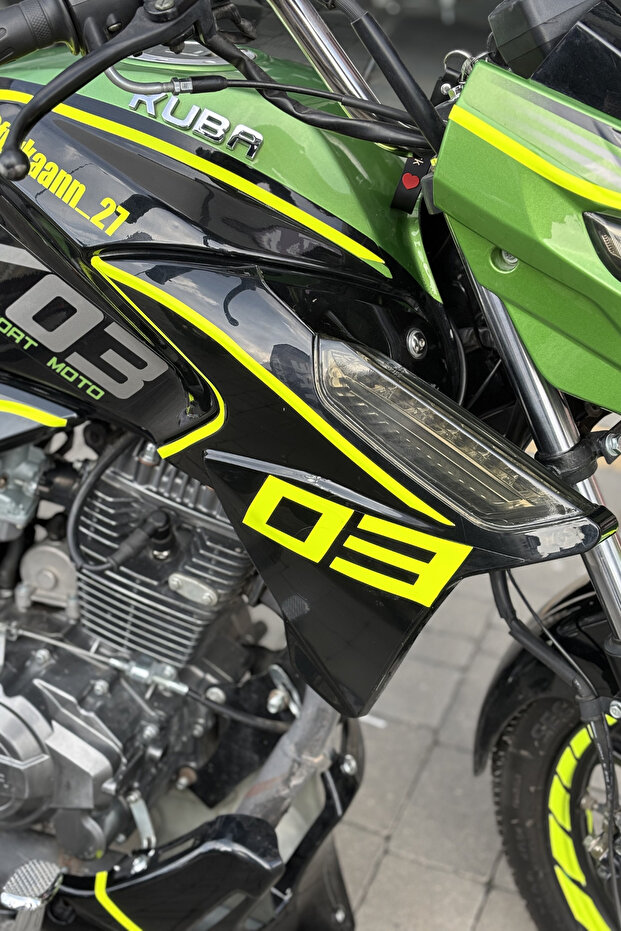 Set for Kuba Tk-03 Neon Yellow 03 Sticker Sticker for Right and Left