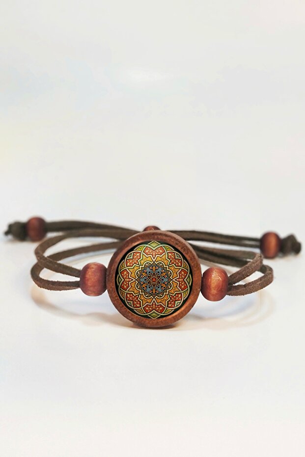 Mandala Wooden Bracelet